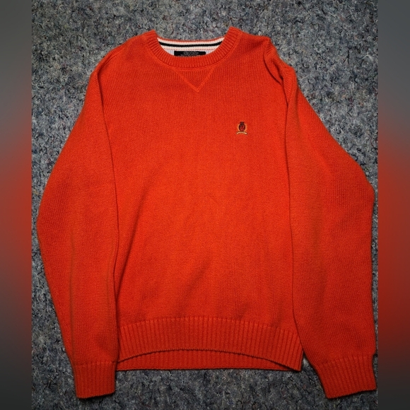 Tommy Hilfiger Other - Vintage Tommy Hilfiger Knit Sweater Sz medium Orange Tommy Crest